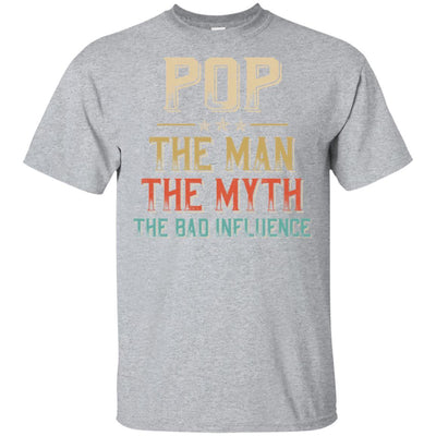 Vintage Pop The Man The Myth The Bad Influence-T-Shirt & Hoodie-Classic T-Shirt-Sport Grey