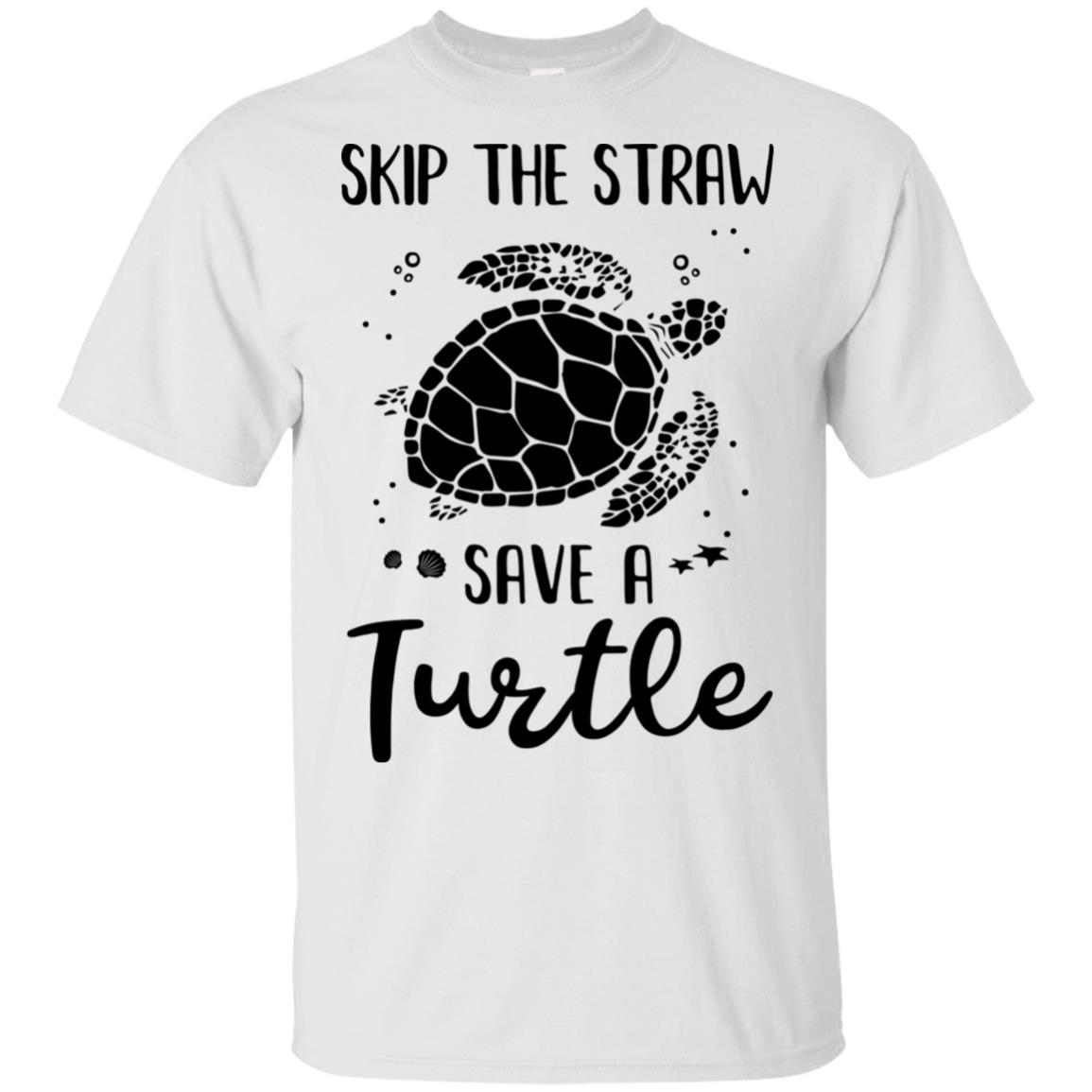 Save The Turtles Skip A Straw Save A Turtle-T-Shirt & Hoodie-Classic T-Shirt-White