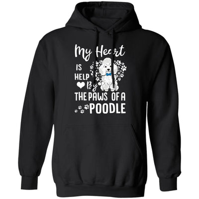 My Heart Is Held By The Paws Of A Poodle Lover-T-Shirt & Hoodie-Pullover Hoodie-Black