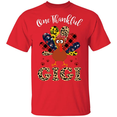 One Thankful Gigi Leopard Turkey Thanksgiving Gift-T-Shirt & Sweatshirt-Classic T-Shirt-Red