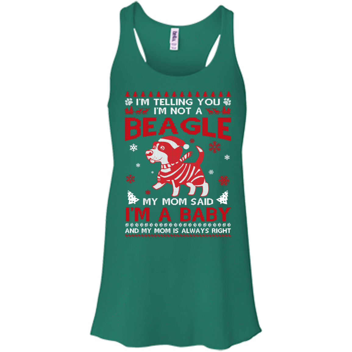 I'm Telling You I'm Not A Beagle-T-Shirt & Hoodie-Women's Flowy Racerback Tank-Kelly