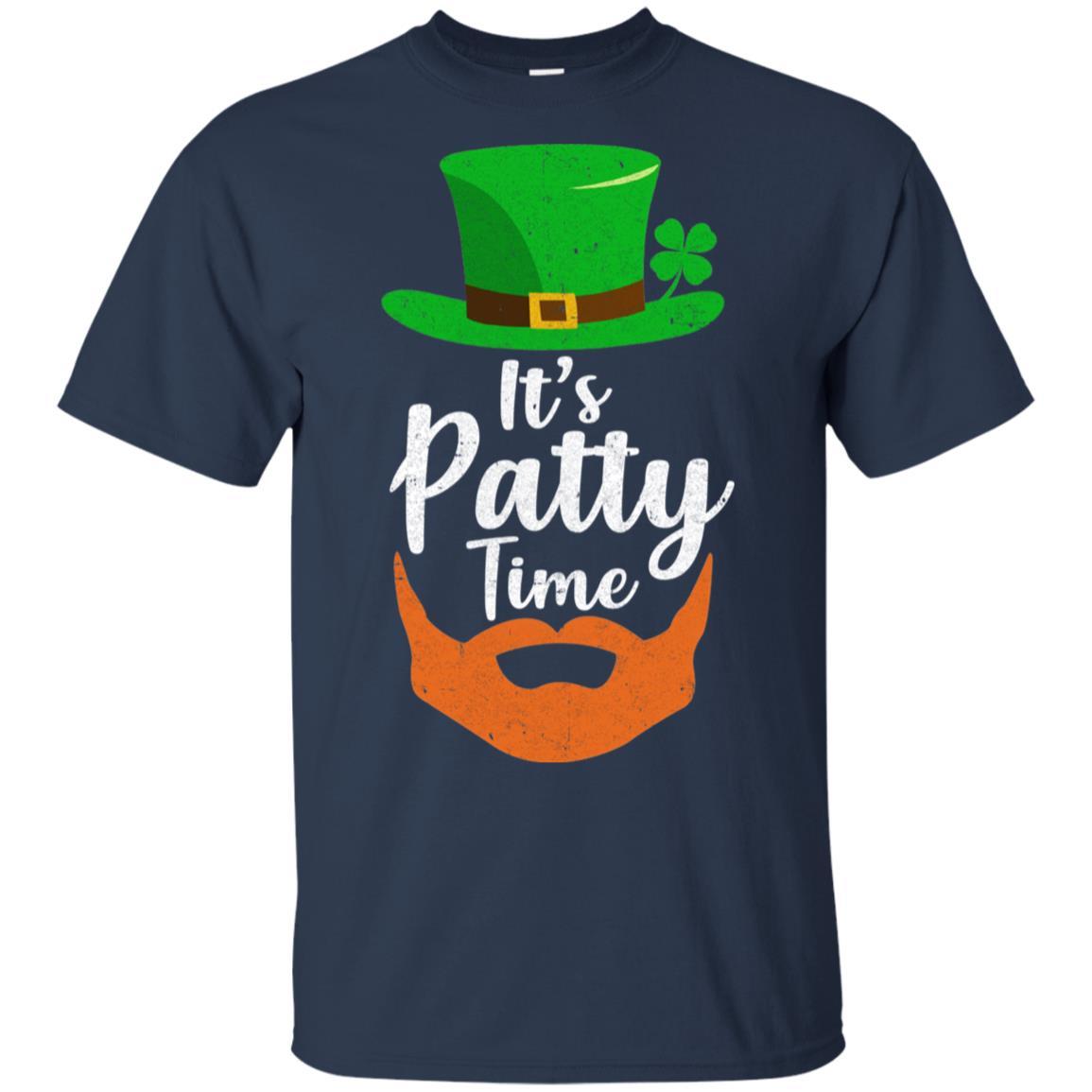 It's Patty Time Bearded Man St Patrick's Day-T-Shirt & Hoodie-Classic T-Shirt-Navy
