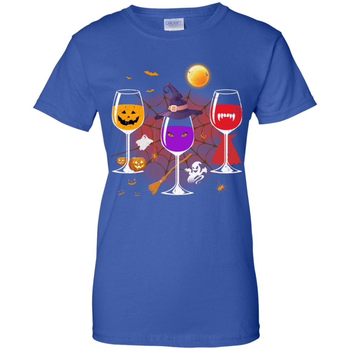 Wine Glass Of Witchcraft Funny Halloween-T-Shirt & Tank Top-Women's T-Shirt-Royal
