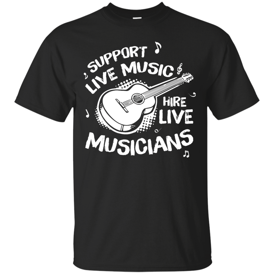 Support Live Music Hire Live Musicans-T-Shirt & Hoodie-Classic T-Shirt-Black
