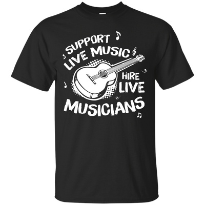 Support Live Music Hire Live Musicans-T-Shirt & Hoodie-Classic T-Shirt-Black