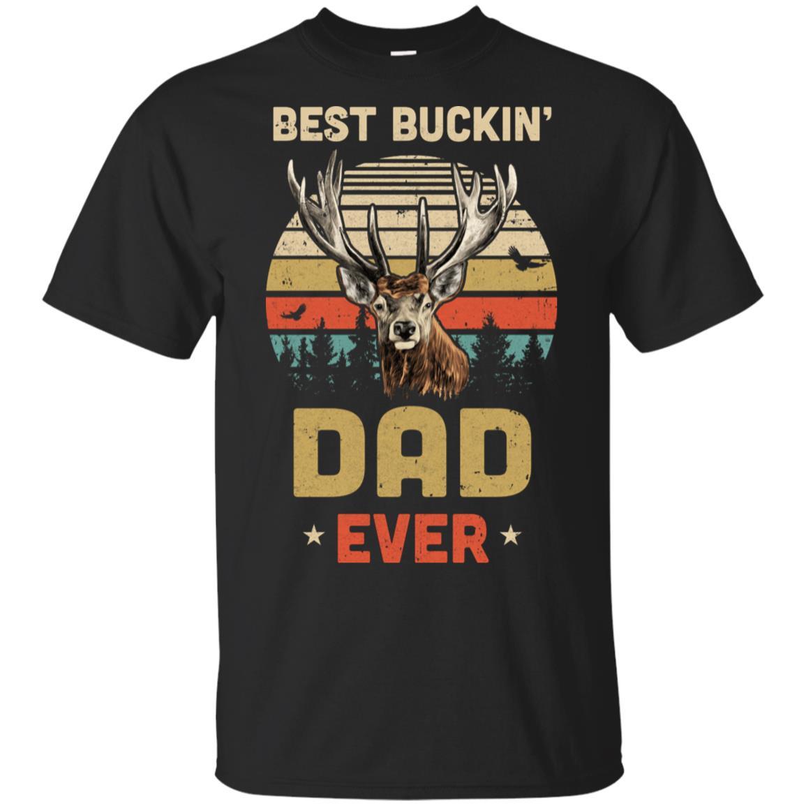 Vintage Best Buckin' Dad Ever Gift For Father Day-T-Shirt & Hoodie-Classic T-Shirt-Black