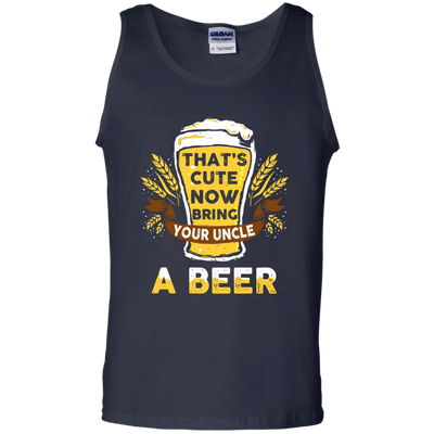 That's Cute Now Bring Your Uncle A Beer-T-Shirt & Hoodie-Unisex Tank-Navy