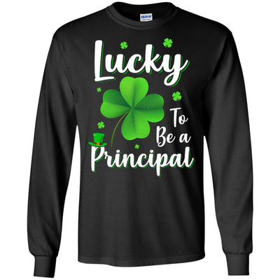 School Gift Lucky To Be A Principal St Patricks Day-T-Shirt & Hoodie-Long Sleeve T-Shirt-Black