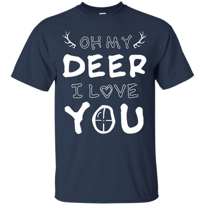 Oh My Deer I Love You-T-Shirt & Hoodie-Classic T-Shirt-Navy