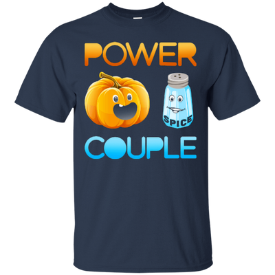 Pumpkin Spice Power Couple Halloween-T-Shirt & Hoodie-Classic T-Shirt-Navy
