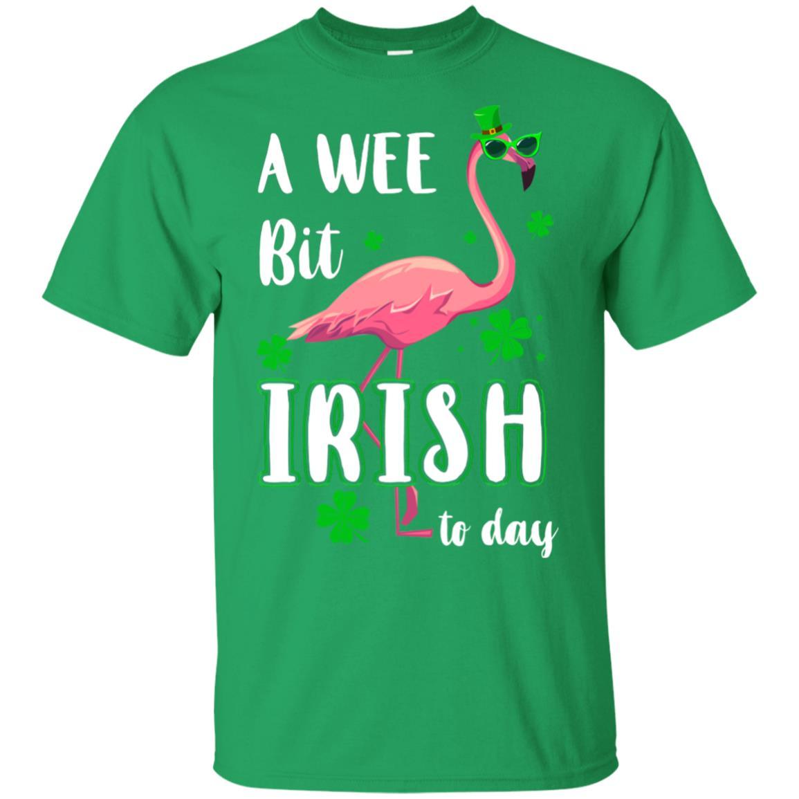 A Wee Bit Irish Today Green Flamingo St Patrick's Day-T-Shirt & Hoodie-Classic T-Shirt-Irish Green
