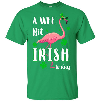 A Wee Bit Irish Today Green Flamingo St Patrick's Day-T-Shirt & Hoodie-Classic T-Shirt-Irish Green