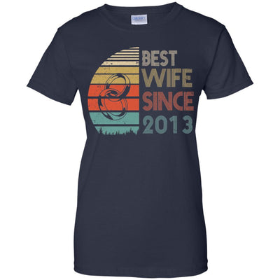 8th Wedding Anniversary Gifts Best Wife Since 2013-T-Shirt & Hoodie-Women's T-Shirt-Navy