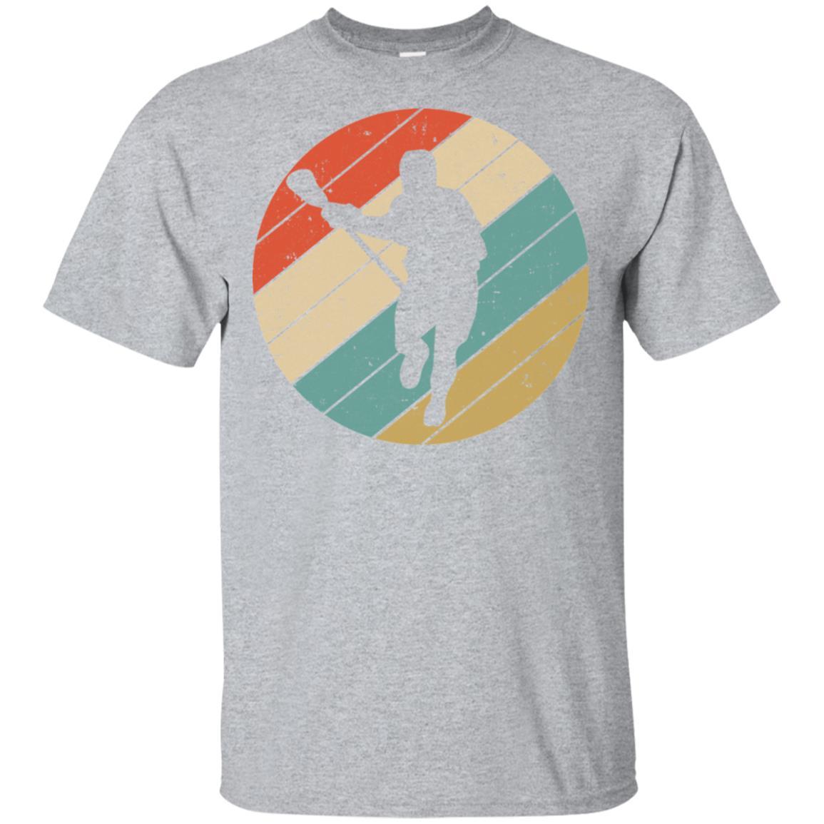 Retro Vintage Lacrosse Gifts-T-Shirt & Tank Top-Classic T-Shirt-Sport Grey