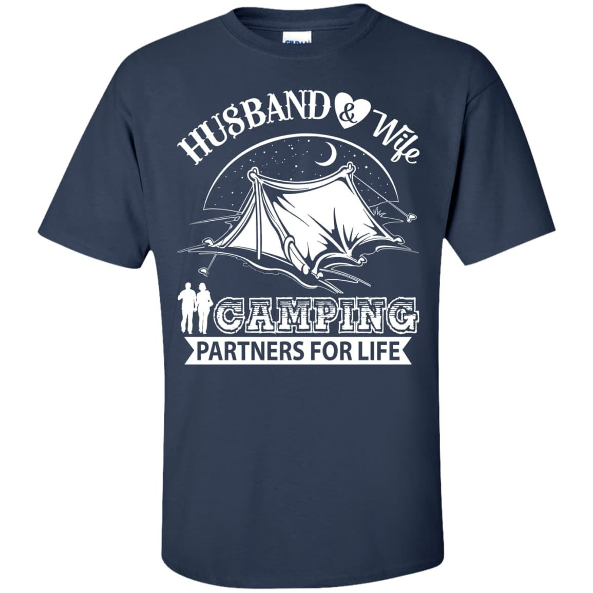 Husband And Wife Camping Partners For Life-T-Shirt & Hoodie-Classic T-Shirt-Navy