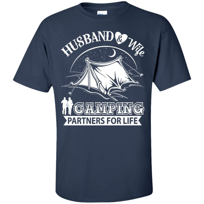 Husband And Wife Camping Partners For Life-T-Shirt & Hoodie-Classic T-Shirt-Navy