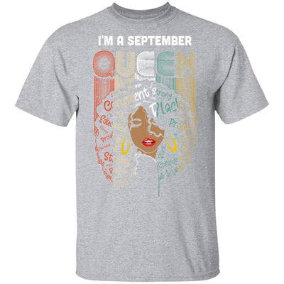 September Birthday For Women Gifts I'm A September Queen Girl-T-Shirt & Tank Top-Classic T-Shirt-Sport Grey