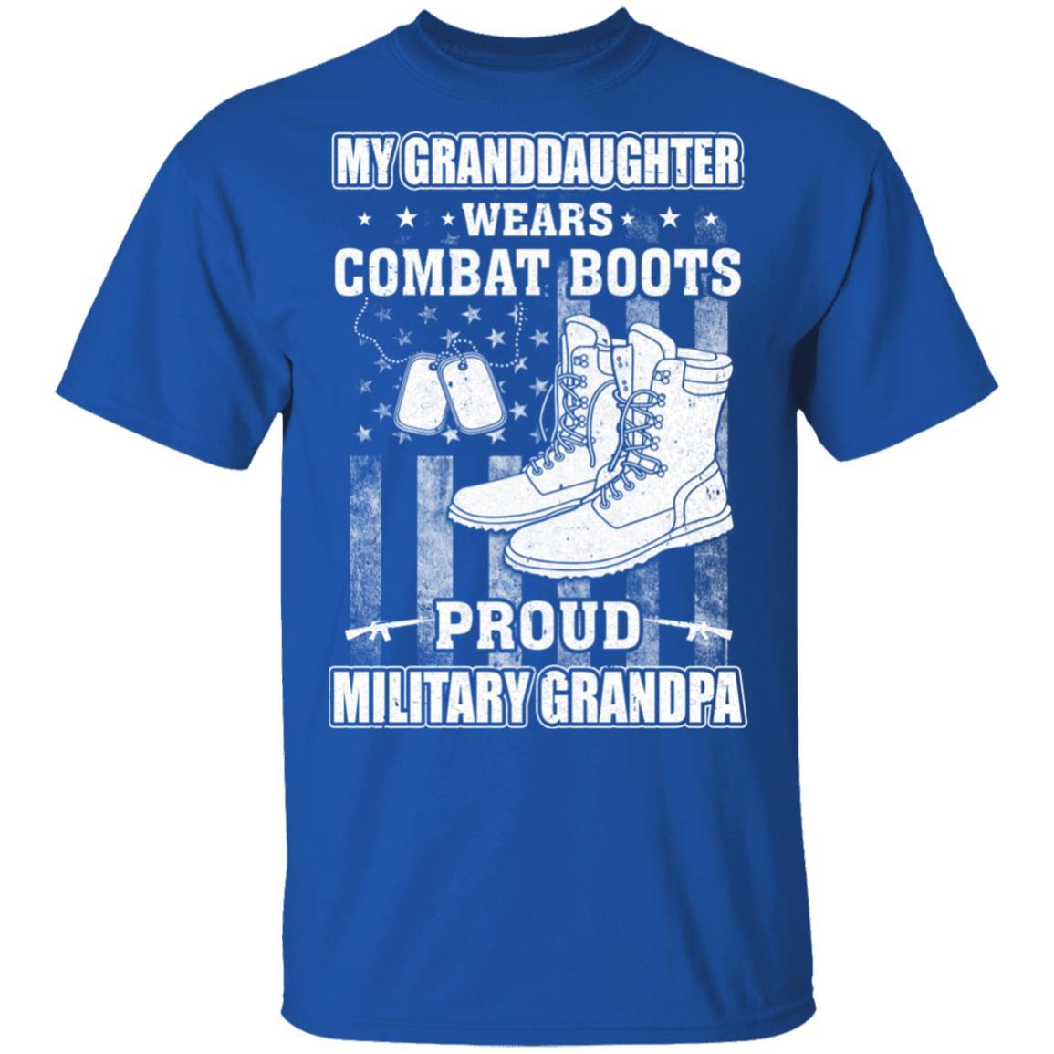 My Granddaughter Wears Combat Boots Proud Military Grandpa-T-Shirt & Hoodie-Classic T-Shirt-Royal