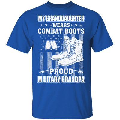 My Granddaughter Wears Combat Boots Proud Military Grandpa-T-Shirt & Hoodie-Classic T-Shirt-Royal