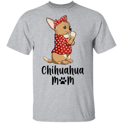 I Love Mom Chihuahua Mom Dog Lover Gifts-T-Shirt & Tank Top-Classic T-Shirt-Sport Grey