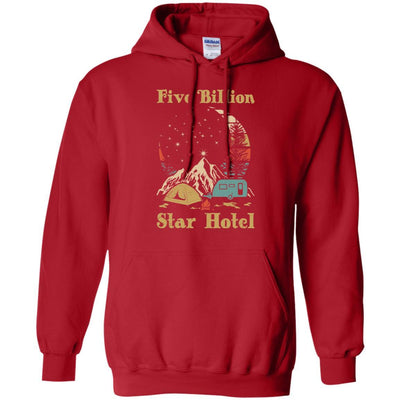 Vintage Five Billion Star Hotel Moom Camping-T-Shirt & Hoodie-Pullover Hoodie-Red