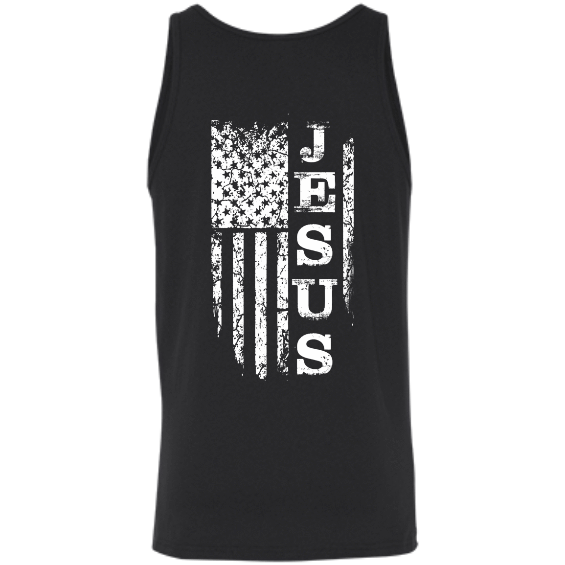 JESUS American Flag-T-Shirt & Hoodie-Unisex Tank-Black