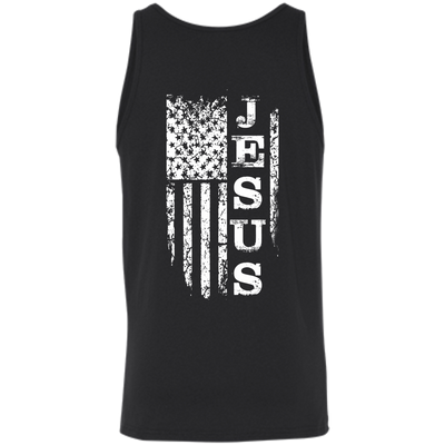 JESUS American Flag-T-Shirt & Hoodie-Unisex Tank-Black