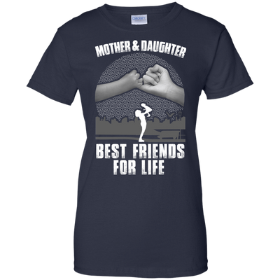 Mother and Daughter Best Friends For Life-T-Shirt & Hoodie-Women's T-Shirt-Navy