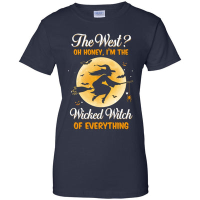 The West Oh Honey I'm The Wicked Witch Funny Halloween-T-Shirt & Hoodie-Women's T-Shirt-Navy