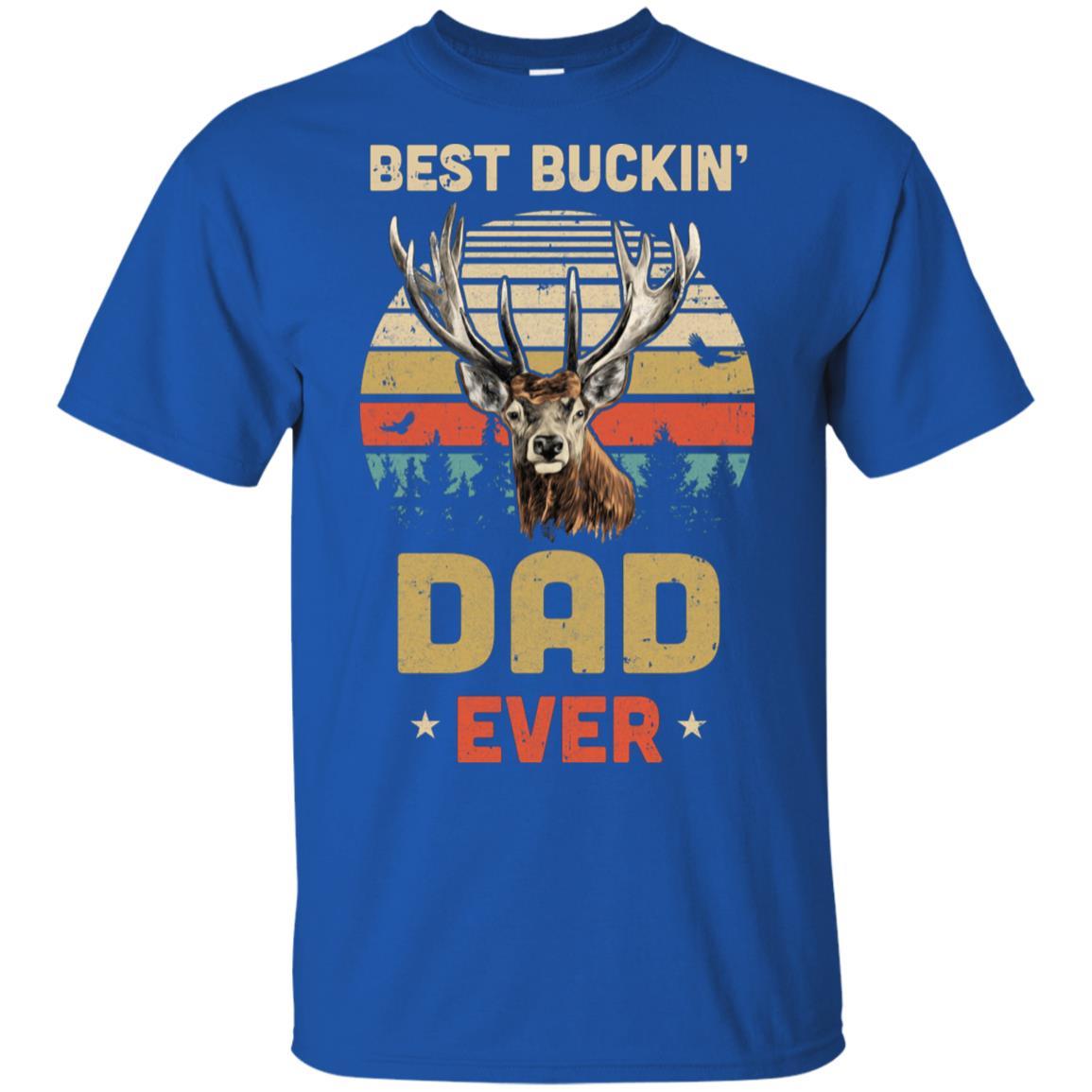 Vintage Best Buckin' Dad Ever Gift For Father Day-T-Shirt & Hoodie-Classic T-Shirt-Royal