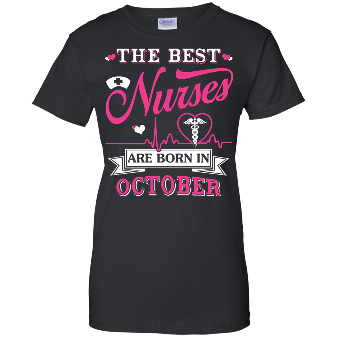 The Best Nurses Are Born In October-T-Shirt & Hoodie-Women's T-Shirt-Black