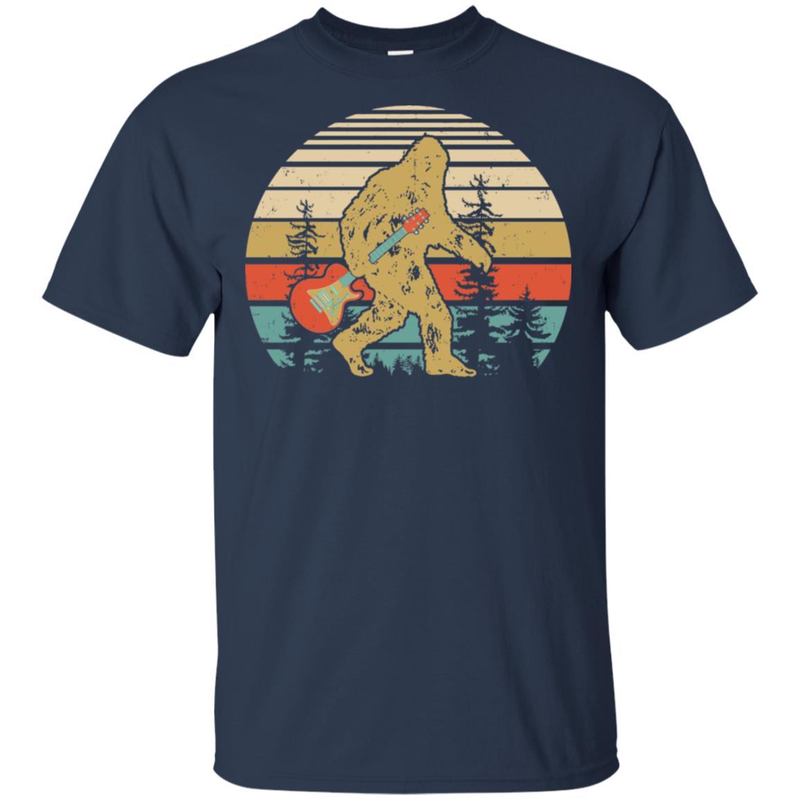 Vintage Bigfoot Electric Guitar-T-Shirt & Hoodie-Classic T-Shirt-Navy