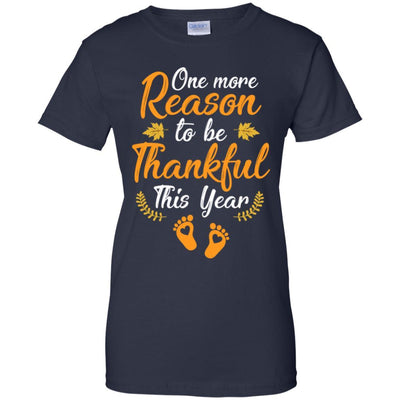 Thanksgiving Pregnancy Announcement Thankful This Year-T-Shirt & Tank Top-Women's T-Shirt-Navy