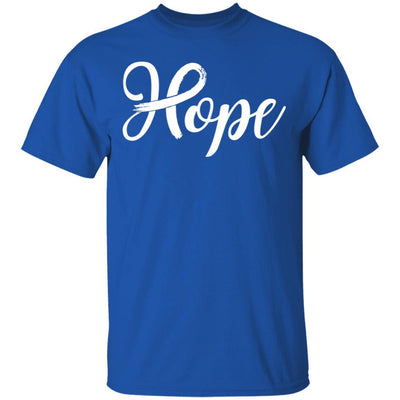Lung Cancer Awareness White Ribbon Hope-T-Shirt & Hoodie-Classic T-Shirt-Royal