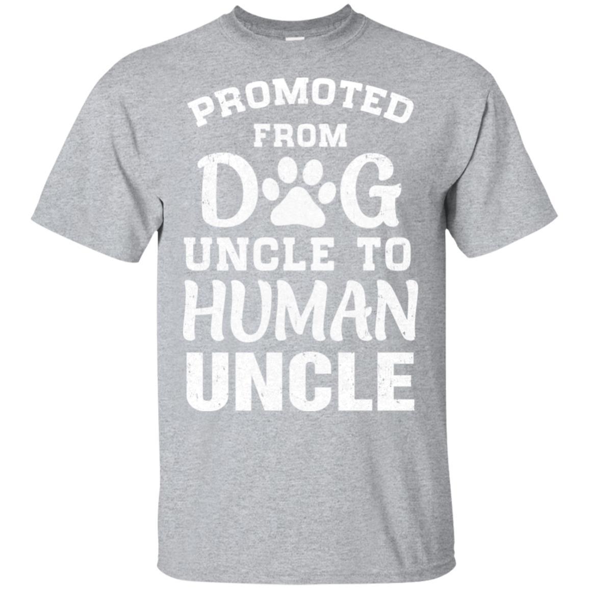 Promoted From Dog Uncle To Human Uncle Gifts-T-Shirt & Hoodie-Classic T-Shirt-Sport Grey