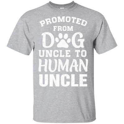 Promoted From Dog Uncle To Human Uncle Gifts-T-Shirt & Hoodie-Classic T-Shirt-Sport Grey