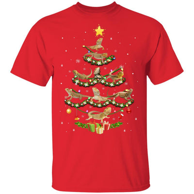 Bearded Dragon Christmas Tree Funny Reptile Lover Xmas Gifts-T-Shirt & Sweatshirt-Classic T-Shirt-Red