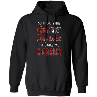 This Boy Who Kinda Stole My Heart He Calls Me Grandi-T-Shirt & Hoodie-Pullover Hoodie-Black