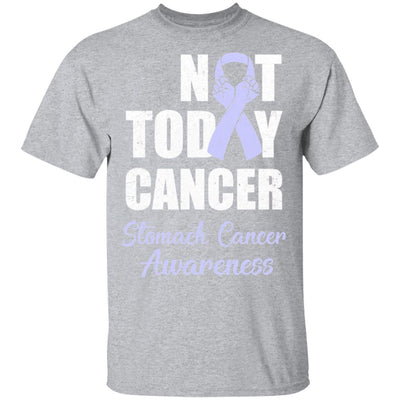 Support Stomach Cancer Awareness Periwinkle Ribbon Not Today-T-Shirt & Hoodie-Classic T-Shirt-Sport Grey