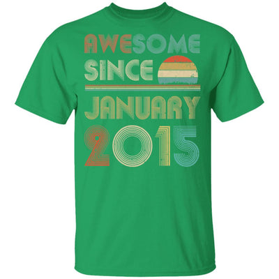 Awesome Since January 2015 Vintage 6th Birthday Gifts Youth-Youth Shirt-Youth T-Shirt-Irish Green