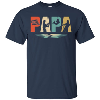Vintage Fishing Papa Father's Day Gift-T-Shirt & Hoodie-Classic T-Shirt-Navy