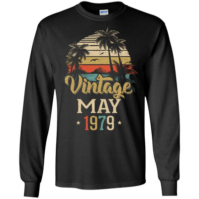 Retro Classic Vintage May 1979 42th Birthday Gift-T-Shirt & Hoodie-Long Sleeve T-Shirt-Black