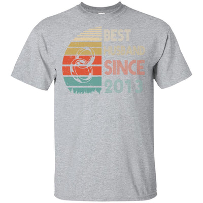 8th Wedding Anniversary Gifts Best Husband Since 2013-T-Shirt & Hoodie-Classic T-Shirt-Sport Grey