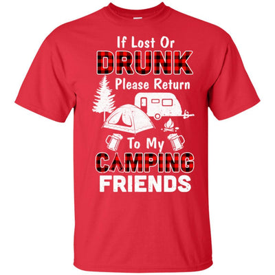 If Lost Or Drunk Please Return To My Camping Friends-T-Shirt & Hoodie-Classic T-Shirt-Red