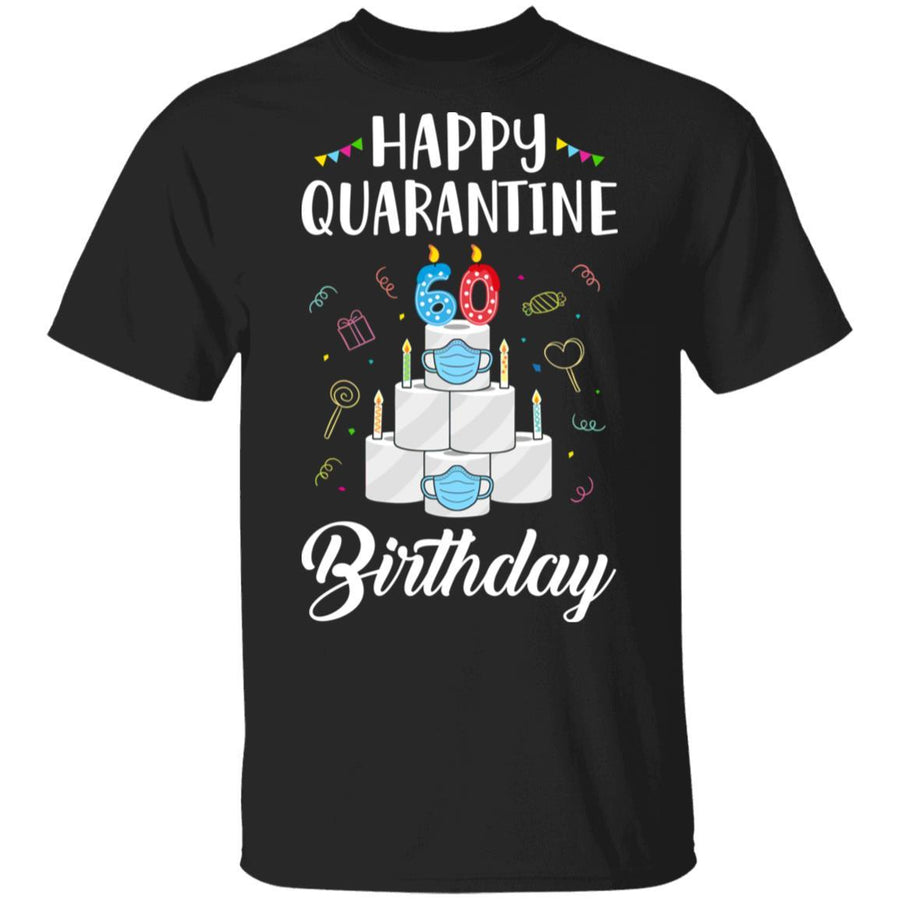 60th Birthday Gift Idea 1961 Happy Quarantine Birthday-T-Shirt & Tank Top-Classic T-Shirt-Black