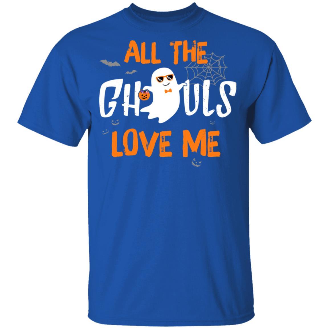 All The Ghouls Love Me Funny Halloween Kids Boy Girl Youth-Youth Shirt-Youth T-Shirt-Royal