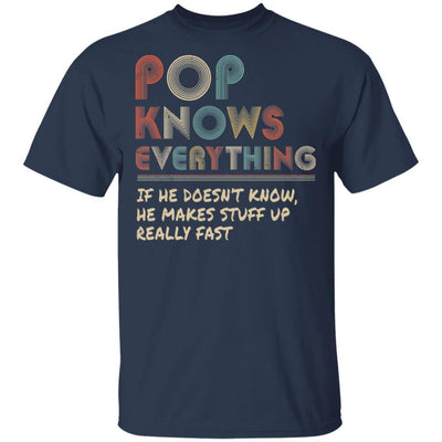 Pop Know Everything Vintage Pop Father's Day Gift-T-Shirt & Hoodie-Classic T-Shirt-Navy
