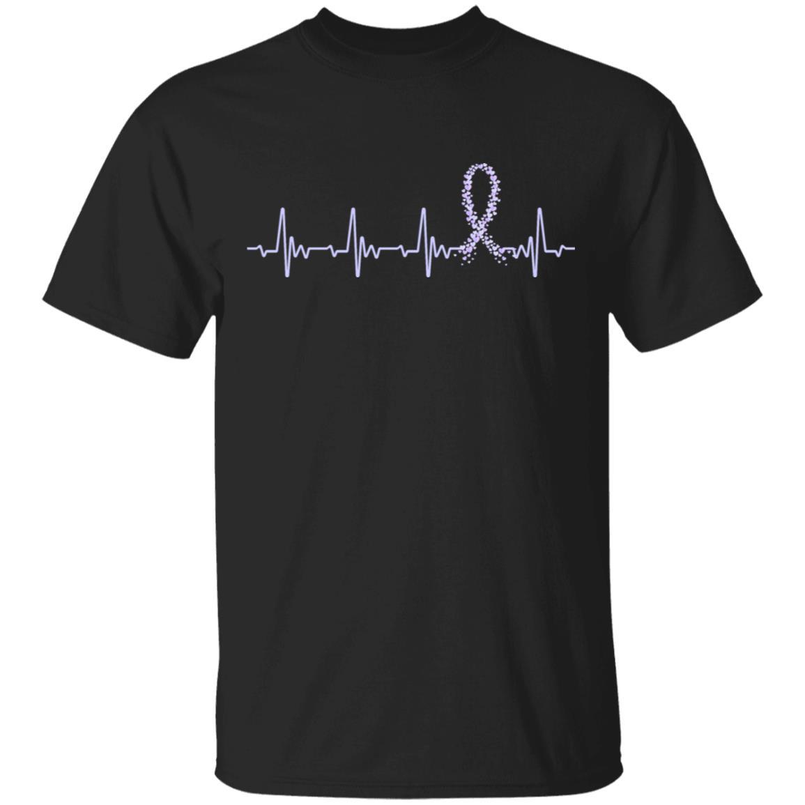 Stomach Cancer Awareness Periwinkle Ribbon Heartbeat
