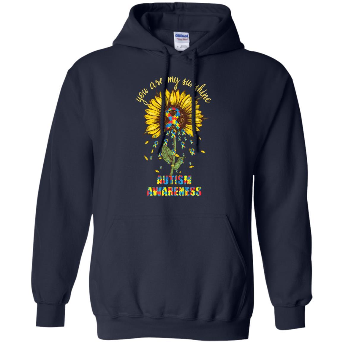 You Are My Sunshine Autism Awareness-T-Shirt & Hoodie-Pullover Hoodie-Navy