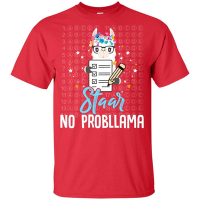 STAAR Test Day Llama For Students Teacher Youth-Youth Shirt-Youth T-Shirt-Red